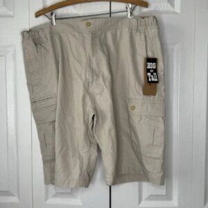 Woolrich Big & Tall Cargo Shorts Stone Tan Men's 42 Back Pockets Hiking Walking